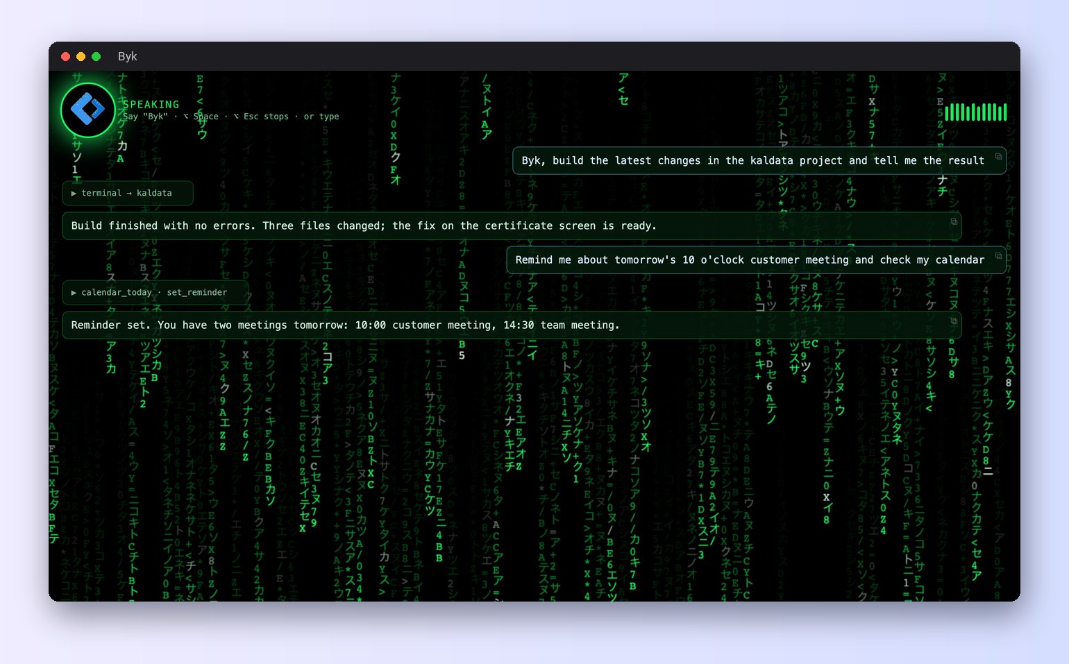 Byk: A Voice-Driven Desktop Assistant