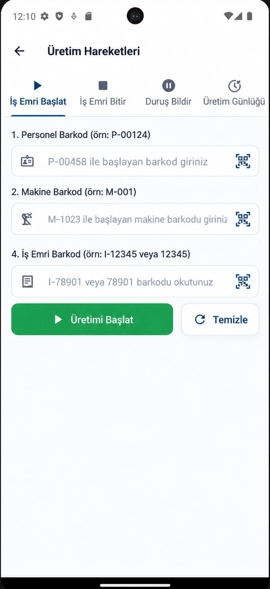 Barkodlu üretim