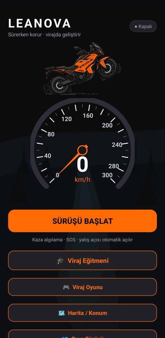 Ana ekran ve hız göstergesi